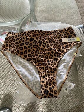 summersalt Leopard Print High-Waist Kids Shorts - Brown and Black